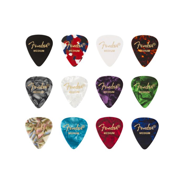 Blister plettri Fender 351 shape medley medium 12pz main product photo