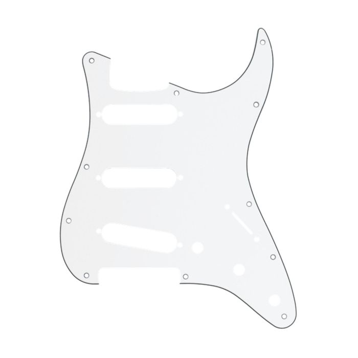 Battipenna Fender Stratocaster 11 fori 3-Ply white main product photo