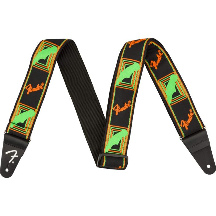 Fender Neon Guitar Strap Green/Orange main product photo