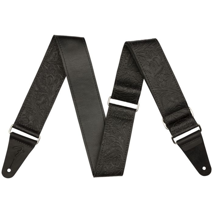 Tracolla chitarra Fender tooled nero pelle 5 cm main product photo