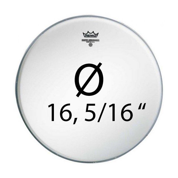 Pelle Remo 16" 5/16 Ambassador Coated Timpano Premier Vintage main product photo