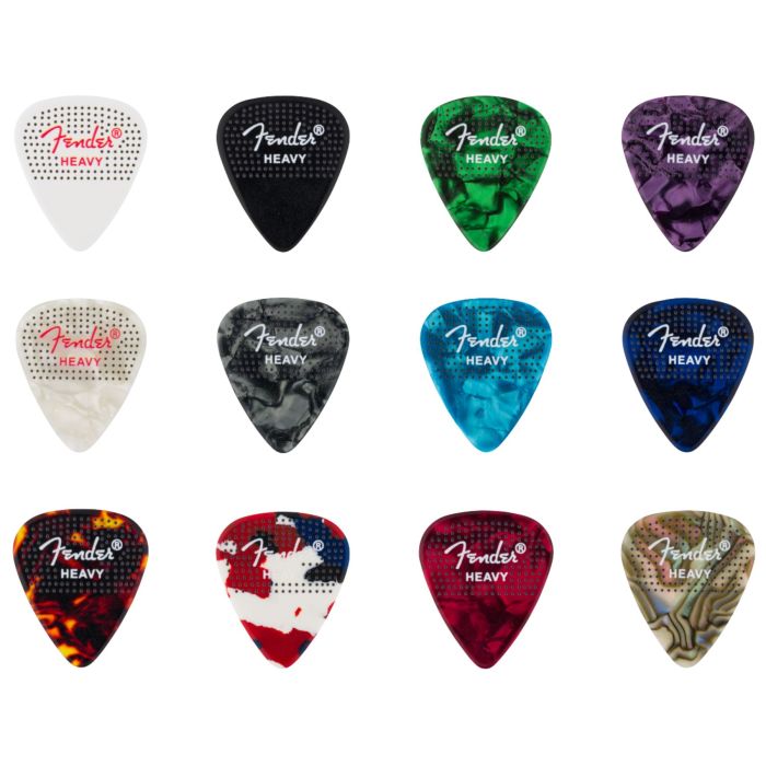 Blister plettri Fender 351 Dotted Celluloid Picks 12-Pack Heavy main product photo