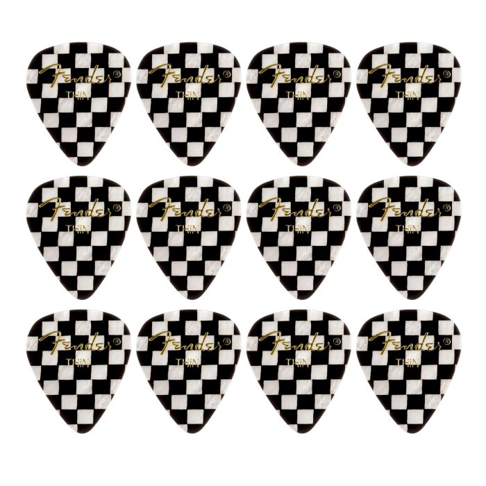Fender 351 Checker Picks thin 12 Set main product photo