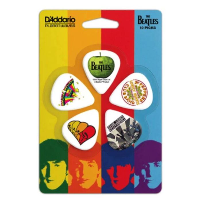 Blister plettri D'addario medium Beatles pick albums 10pz main product photo