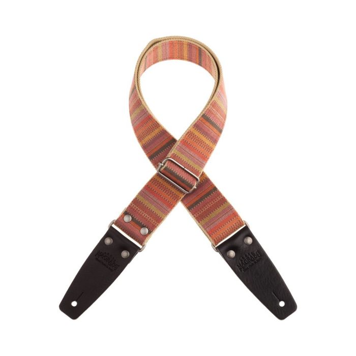 Tracolla chitarra Magrabo' SC Retrò Mexico terminali neri fibbia argento 5 cm main product photo