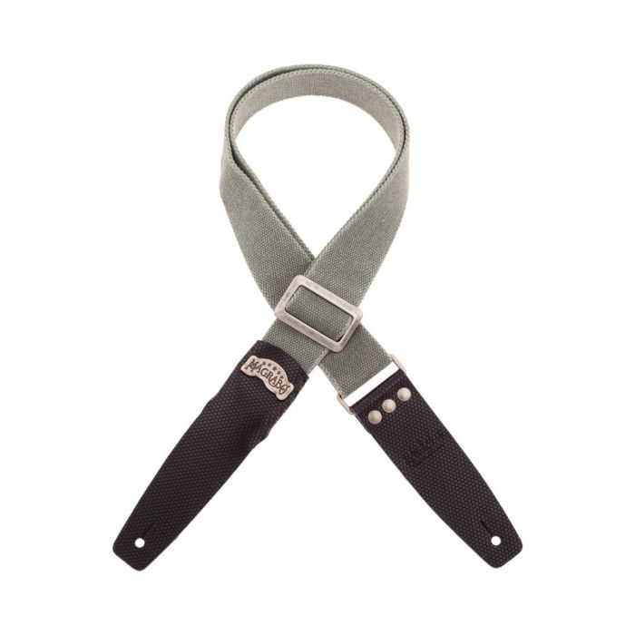 Tracolla chitarra Magrabo' SC Cotton washed grigio terminali Twinkle nero fibbia recta argento 5cm main product photo