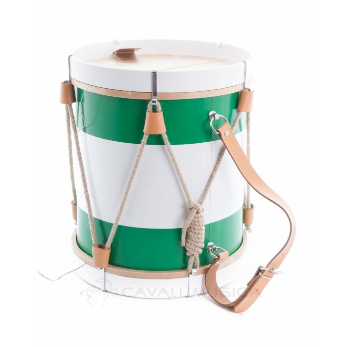 Tamburo da parata Honsuy 35x44cm verde e bianco pelle naturale main product photo