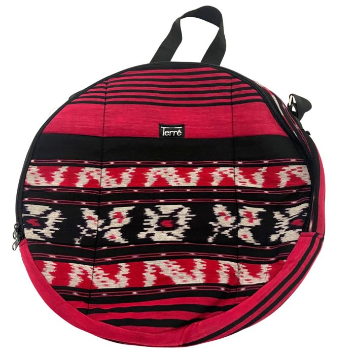 Borsa Tamburo a cornice 45cm Terre' IKAT red main product photo