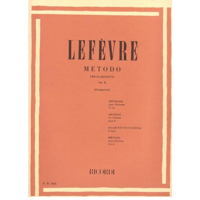 J.X.Lefevre Metodo per Clarinetto Vol.II main product photo