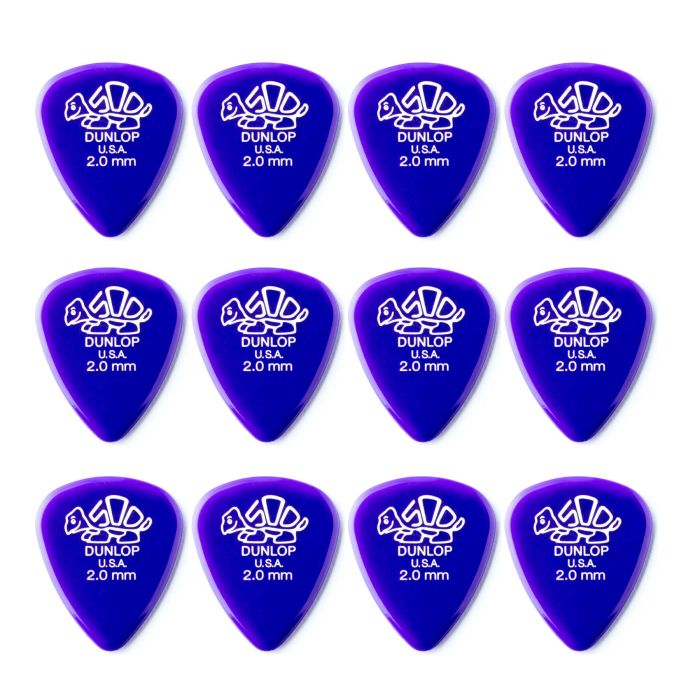 Blister plettri Dunlop 41P2.0 Derlin 500 standard 12pz 2.0mm main product photo