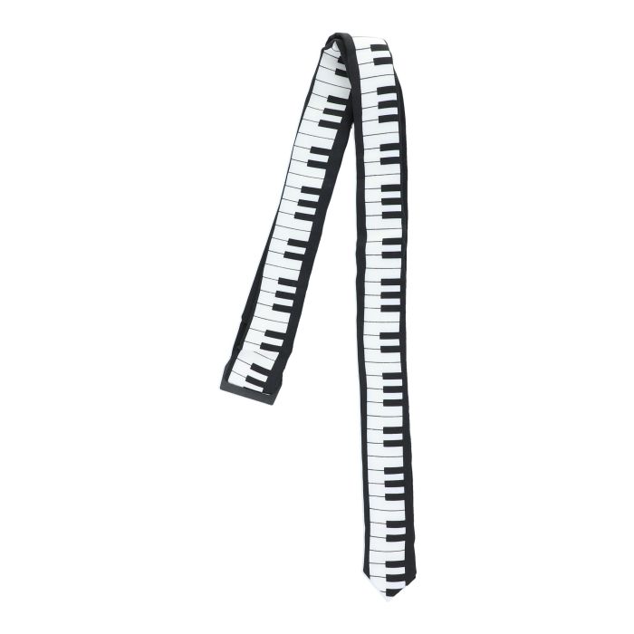 Cravatta Musik Boutique skinny nera con tastiera main product photo