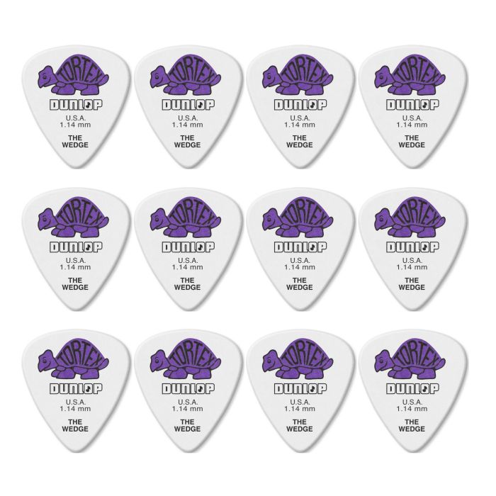 Blister plettri Dunlop 424P1.14 Tortex wedge 12pz 1.14mm main product photo