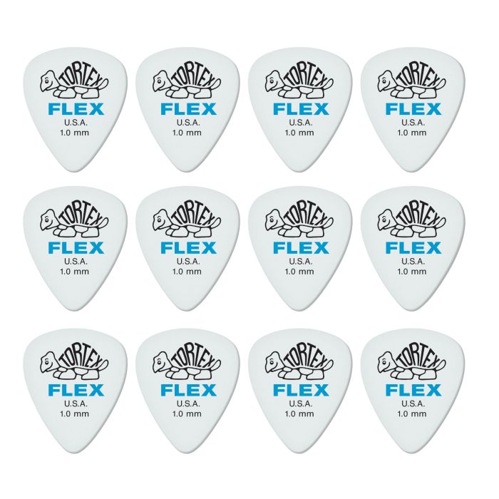 Blister plettri Dunlop 428P10 Tortex flex standard 12pz 1.0mm main product photo
