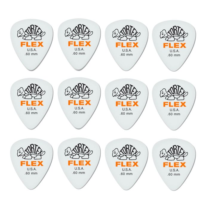 Blister plettri Dunlop 428P.60 Tortex flex standard 12pz 60mm main product photo