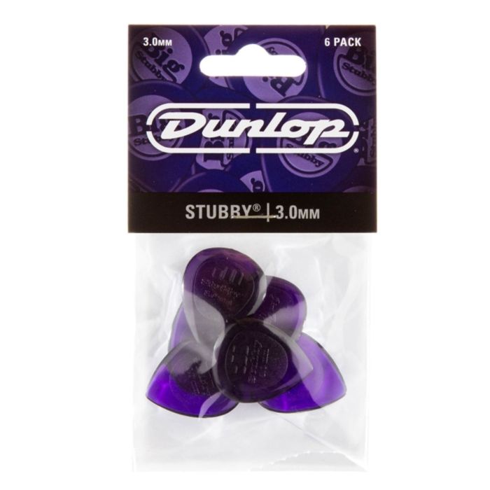 Blister plettri Dunlop 474P3.0 Stubby Jazz 6pz 3mm main product photo