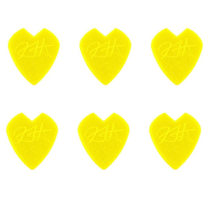 Dunlop 47PKH3NYS Kirk Hammett Jazz III Blister plettri yellow glitter 6pz main product photo