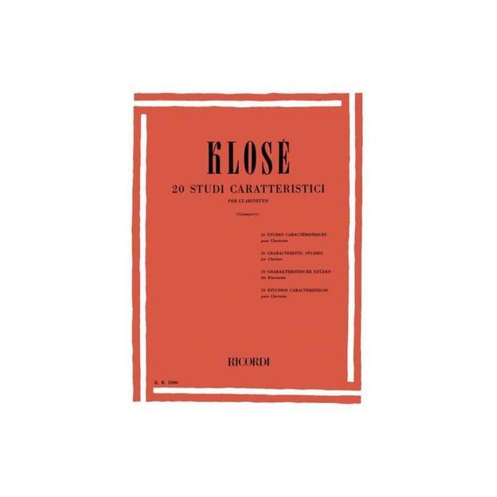 Klose Studi caratteristici per Clarinett o main product photo