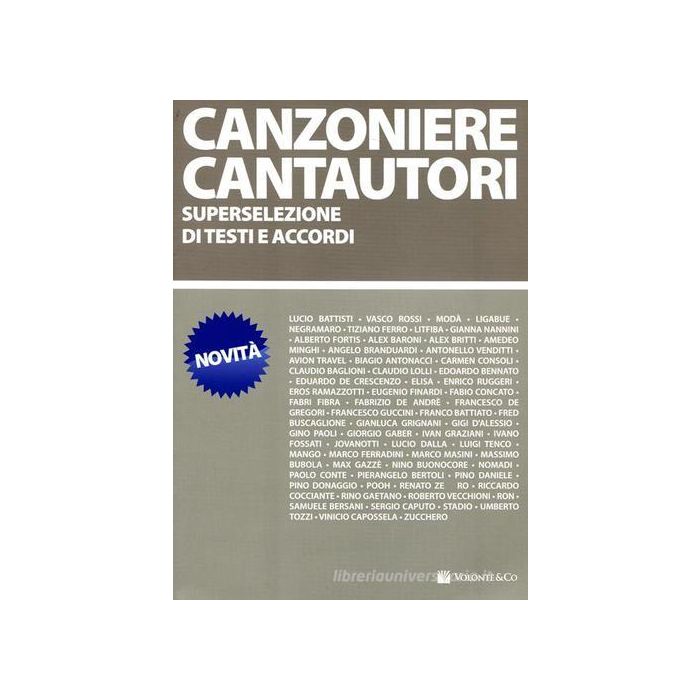 Canzoniere dei Cantautori Testi e Accordi main product photo