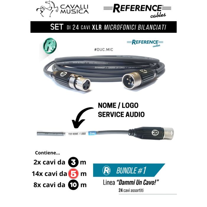 BUNDLE Linea Dammi un Cavo!24 cavi xlr con il tuo logo main product photo