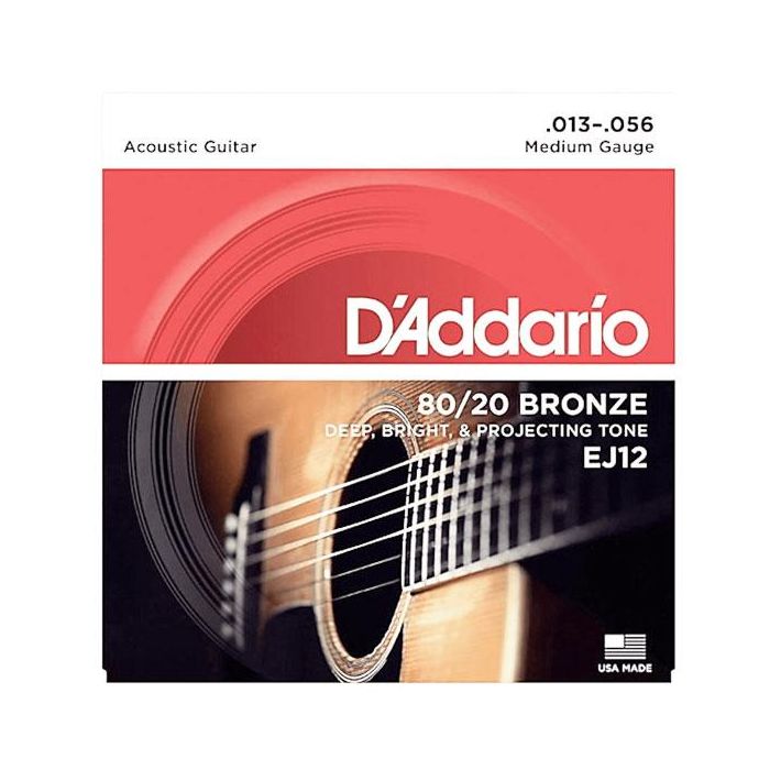 Corde Acustica D'Addario EJ12 80/20 bronze medium 13-56 main product photo