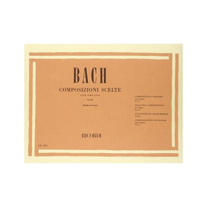 BACH Composizioni Scelte per Organo Vol.II ed. Ricordi main product photo