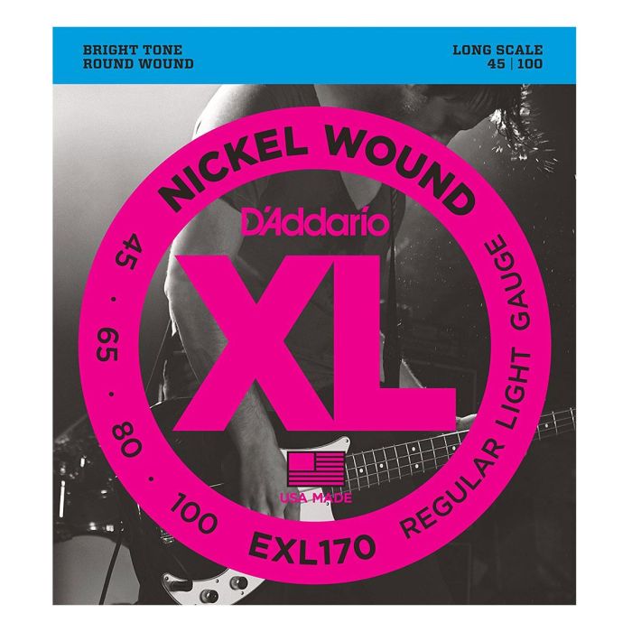 Corde basso elettrico D`Addario EXL170 nickel wound regular light 45-100 main product photo