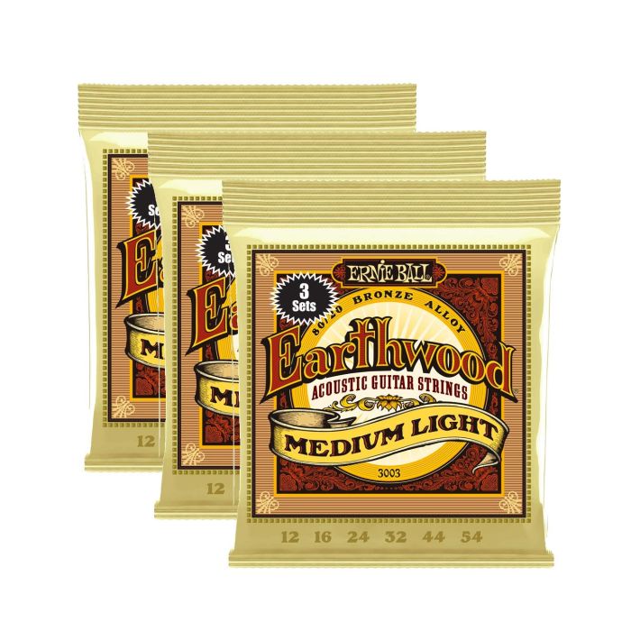 Corde Ernie Ball 3 pezzi chitarra acustica 80/20 bronze medium light 012-54 3003 main product photo
