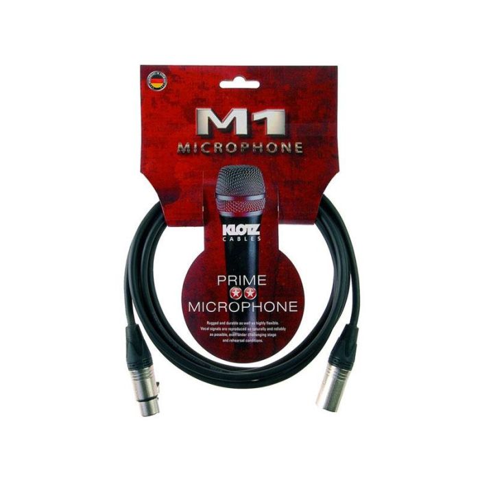 Cavo xlr/xlr 5 mt Klotz serie M1 con connettori neutrik main product photo