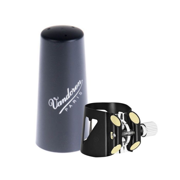 Legatura Clarinetto Sib Vandoren Optimum black con copribocchino LC01PB main product photo