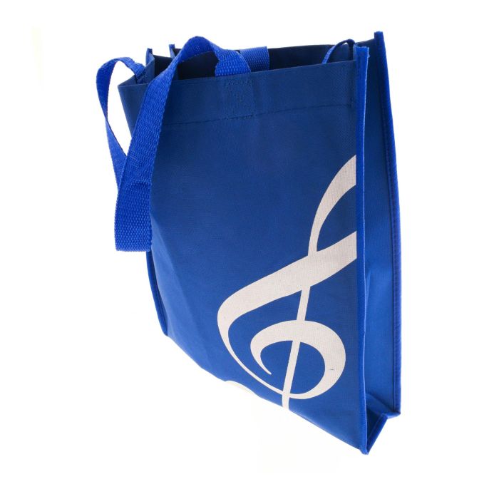 Borsa Blu Decorata Chiave di Sol Bianca DedoMusic main product photo