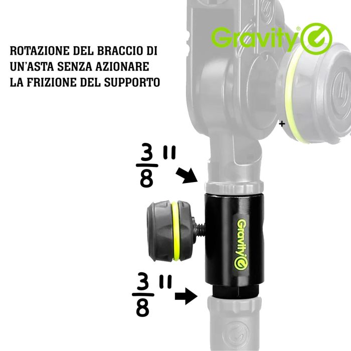 Adattatore rotante microfono Gravity MSQS 1 B main product photo