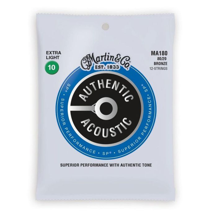 Corde Acustica 12 Martin MA180 80/20 bronze extra light 10-47 main product photo