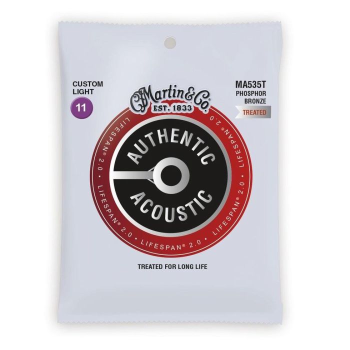 Corde Acustica Martin MA535T Phosphor Bronze Treated custom light 11-52 main product photo