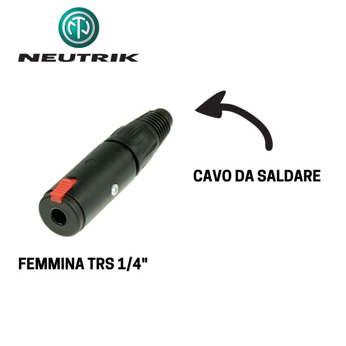 Jack stereo femmina Neutrik NJ3FC6-BAG main product photo