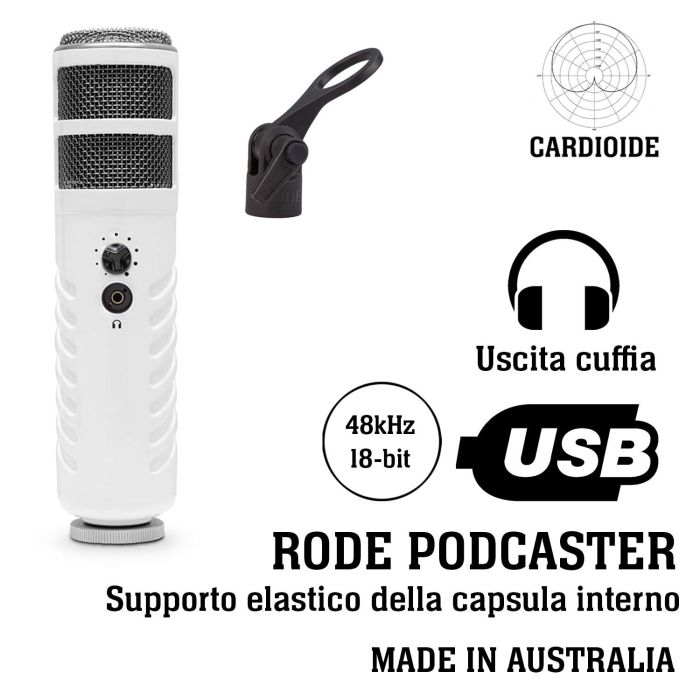 Microfono Rode Podcaster dinamico USB main product photo