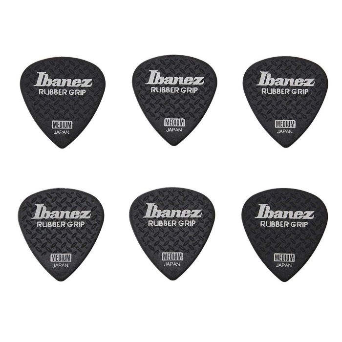 Ibanez medium PPA16MRG-BK rubber grip wizard Blister plettri 6pz black main product photo