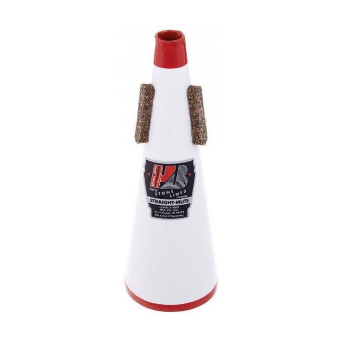 Sordina Tromba Humes & Berg 101 Straight New Stone Lined in resina  Bianca e Rossa  main product photo