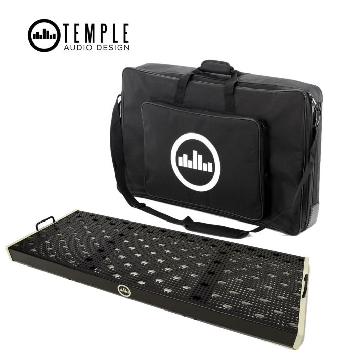 Pedalboard Temple Audio Design TRIO-28 vintage white con borsa main product photo