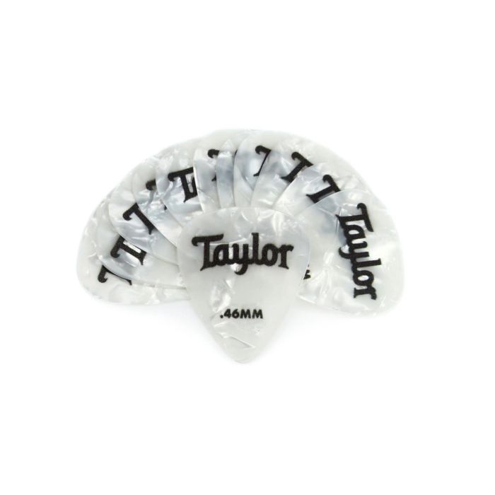 Plettri Taylor 46mm 12pz white pearl main product photo