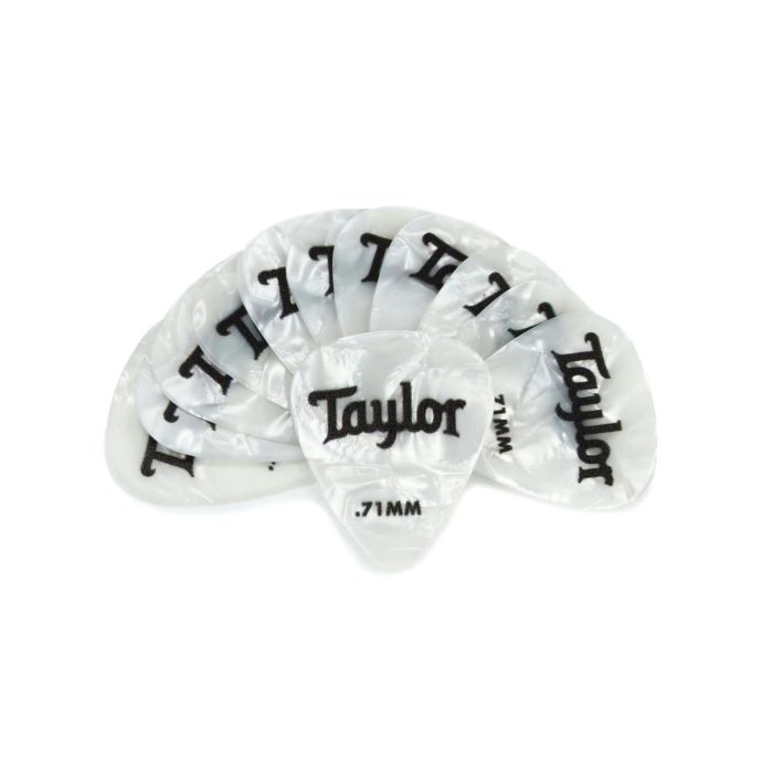 Plettri Taylor 71mm 12pz white pearl main product photo