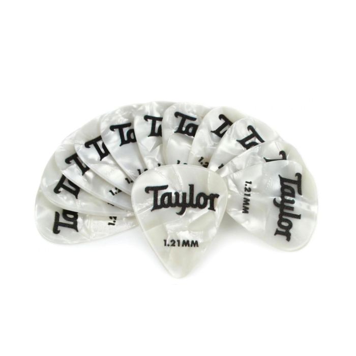 Plettri Taylor l 1.21mm 12pz white pearl main product photo