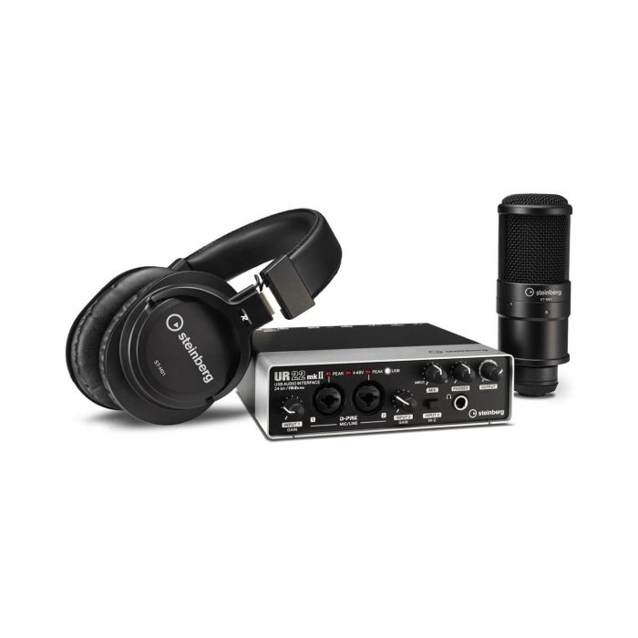 BUNDLE Steinberg UR22 MKII recording pack scheda audio+microfono+cuffia main product photo