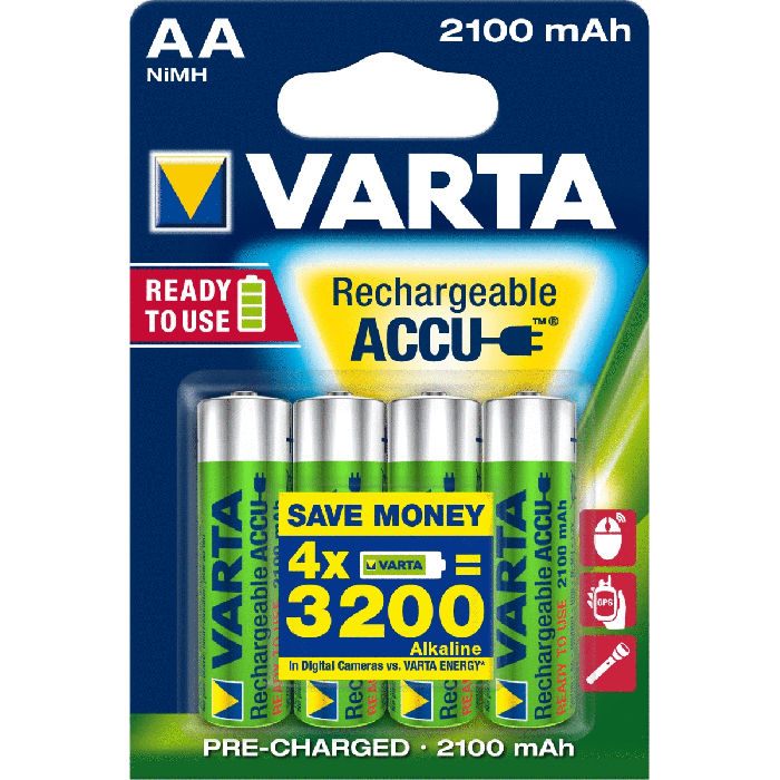Batterie Varta AA 4 Stilo ricaricabili main product photo