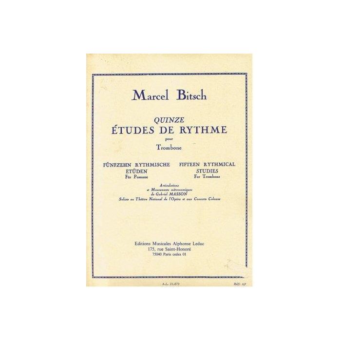 Bitsch 15 Studi di Ritmo per Trombone B.C. main product photo