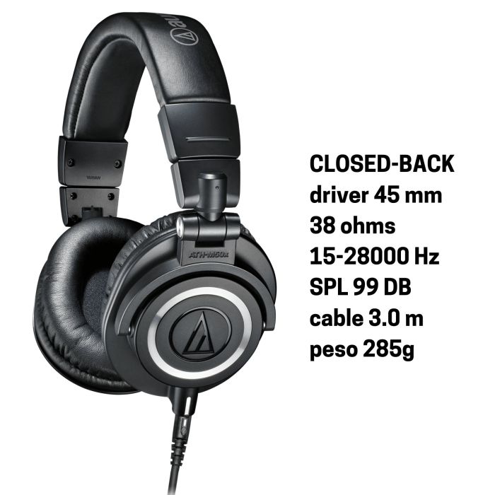Cuffia Audio-Technica ATH-M50X CLOSED pieghevole main product photo
