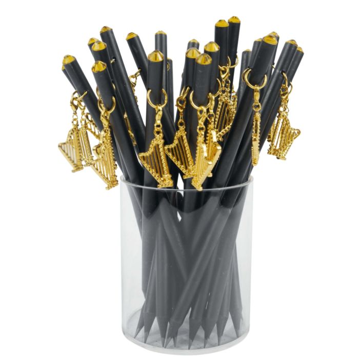 Matita Agifty nera con Charm Arpa Oro/Cristallo main product photo