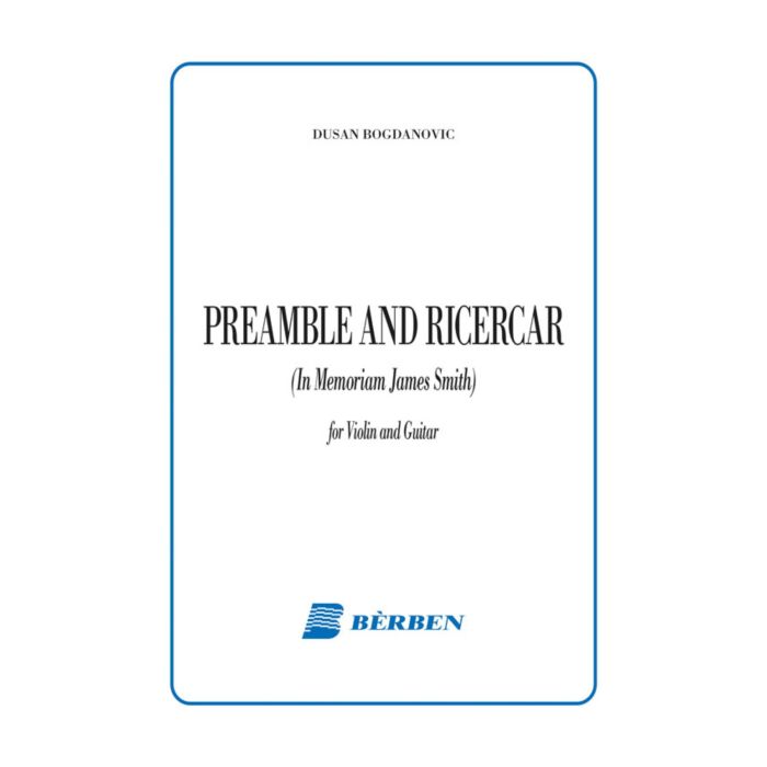 D. Bogdanovic Preamble and Ricercar per violino e chitarra main product photo