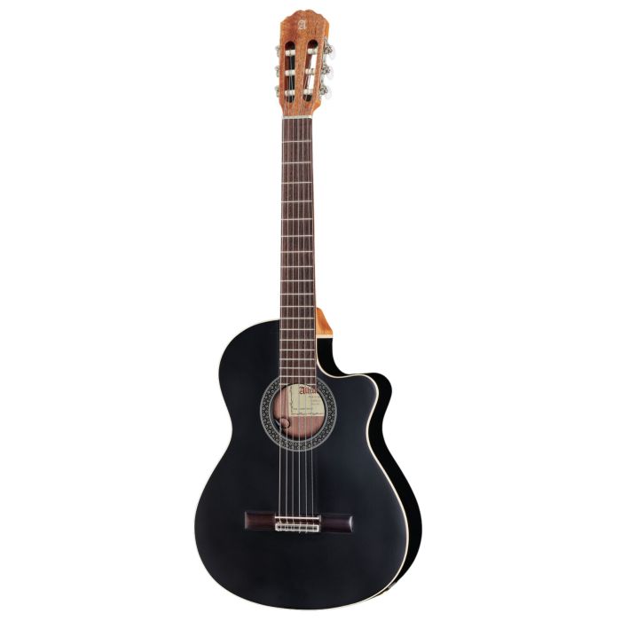 Chitarra Classica Elettrificata Alhambra 1C Blacks CW EZ nera satinata con borsa main product photo