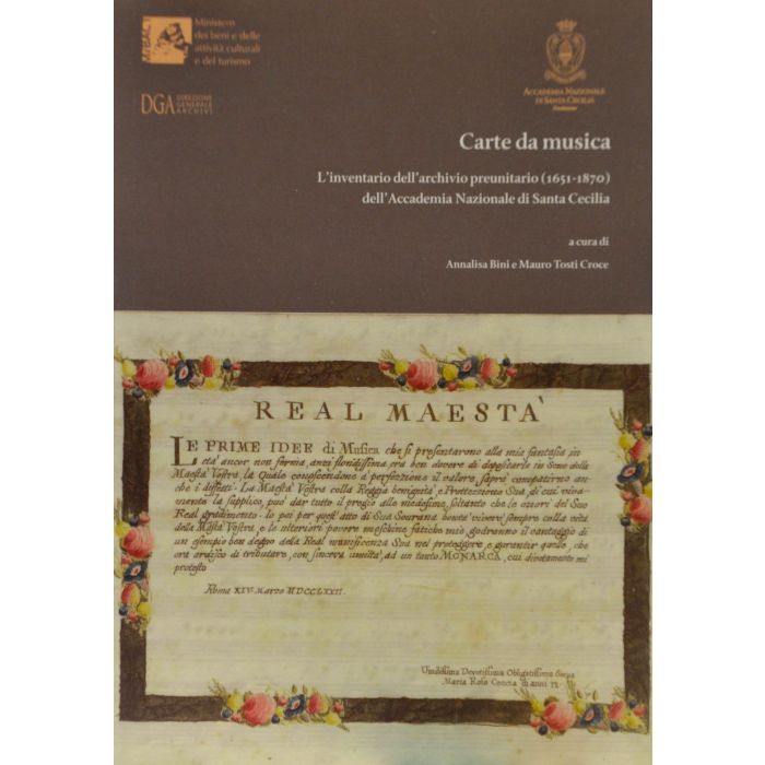 Carte da musica L'inventario dell'archivio preunitario (1651-1870) main product photo