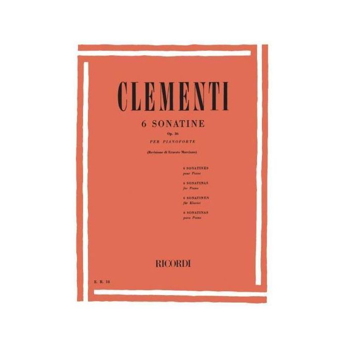 M.Clementi 6 Sonatine Op.36 per pianoforte revisione di Marciano main product photo